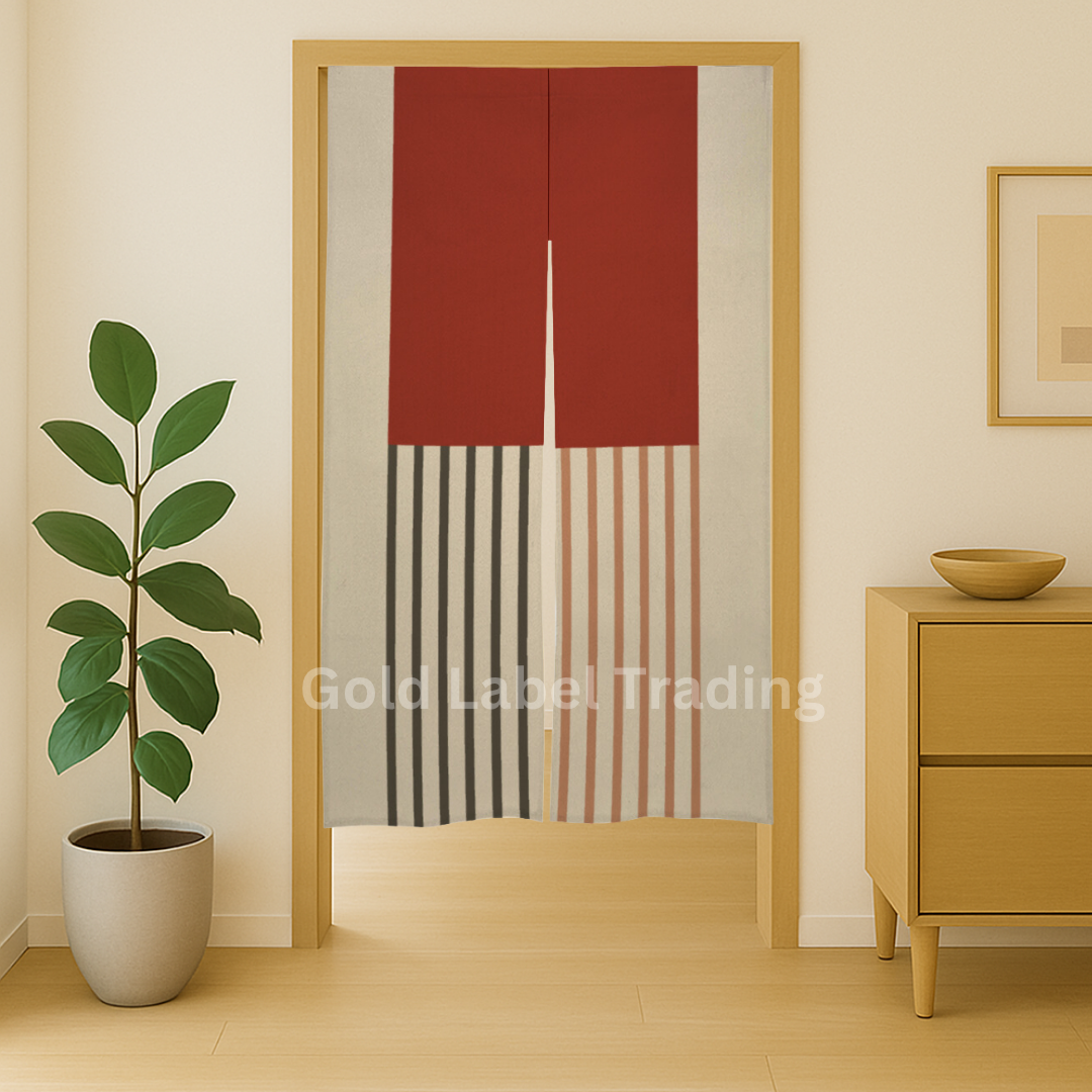 Japanese Noren Curtain, Modern Traditional Doorway Curtain