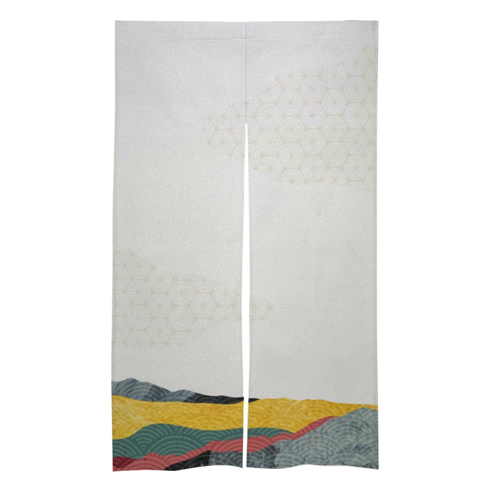 Japanese Noren, Japanese Art Door Curtain, Japanese Cloud, Japanese Pattern Hemp Curtain, Door Curtain, Room Divider