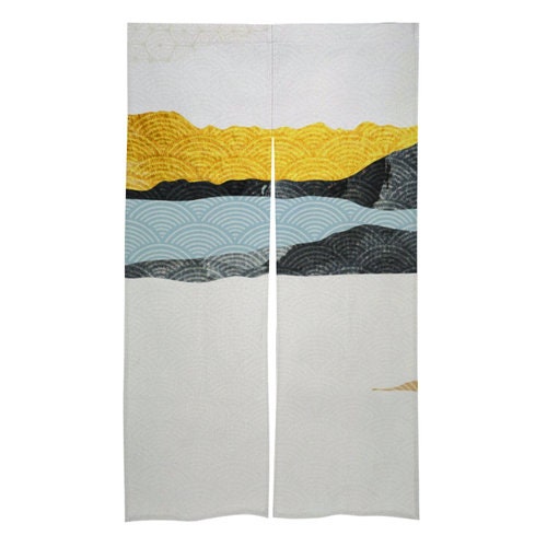 Japanese Noren, Japanese Art Door Curtain, Japanese Cloud, Japanese Pattern Hemp Curtain, Door Curtain, Room Divider
