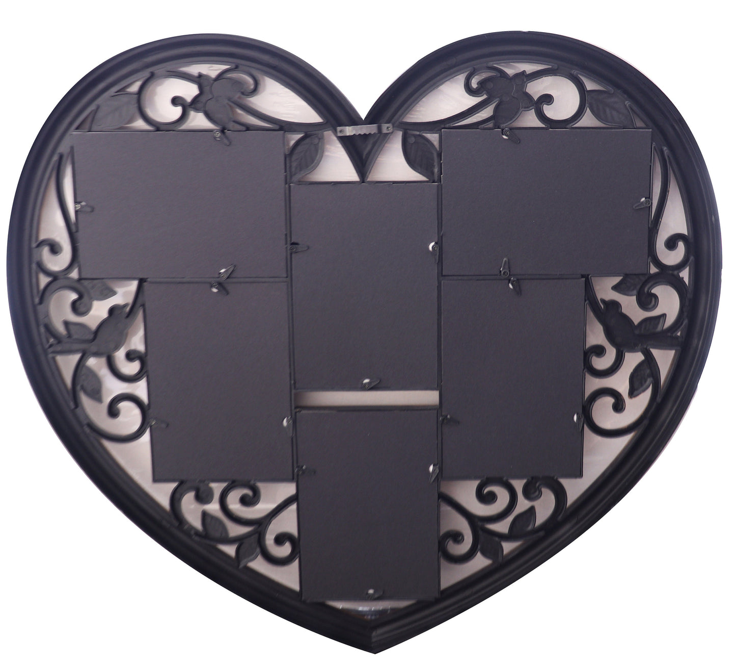 Multi Opening Photo Frame HEART White Collage Frame, Photo Frame, Decorative Wall Hanging Collage Picture Frame , Gold