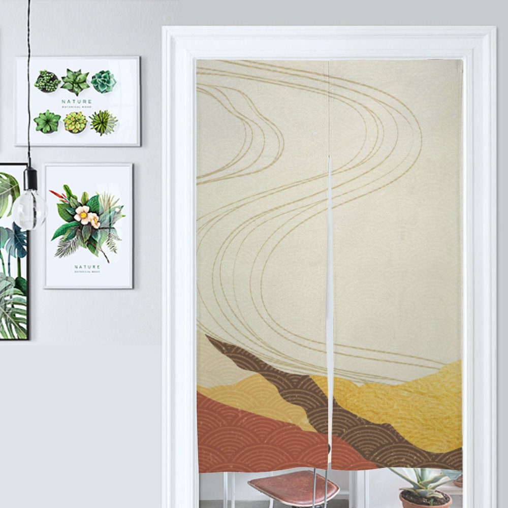 Japanese Noren, Japanese Door Curtain, Japanese Pattern Hemp Curtain, Door Curtain