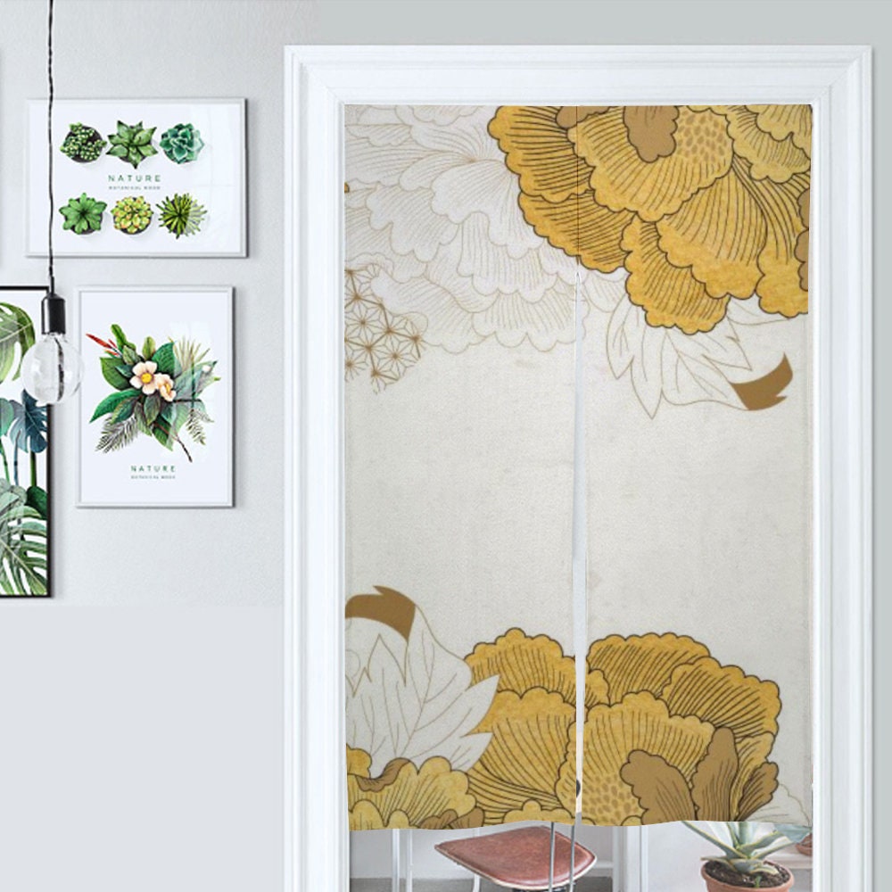 Japanese Noren, Japanese Door Curtain, Japanese Pattern Hemp Curtain, Door Curtain