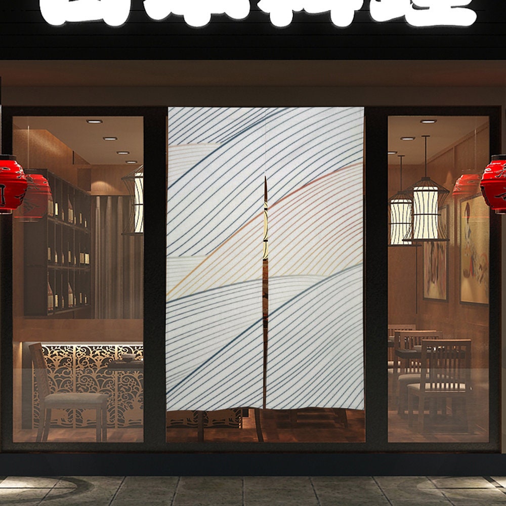 Japanese Noren, Japanese Door Curtain, Japan Mountain Wave Curtain, Japanese Wave curtain, Door Curtain, The Great Wave Curtain