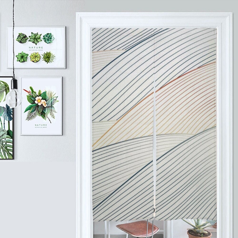 Japanese Noren, Japanese Door Curtain, Japan Mountain Wave Curtain, Japanese Wave curtain, Door Curtain, The Great Wave Curtain