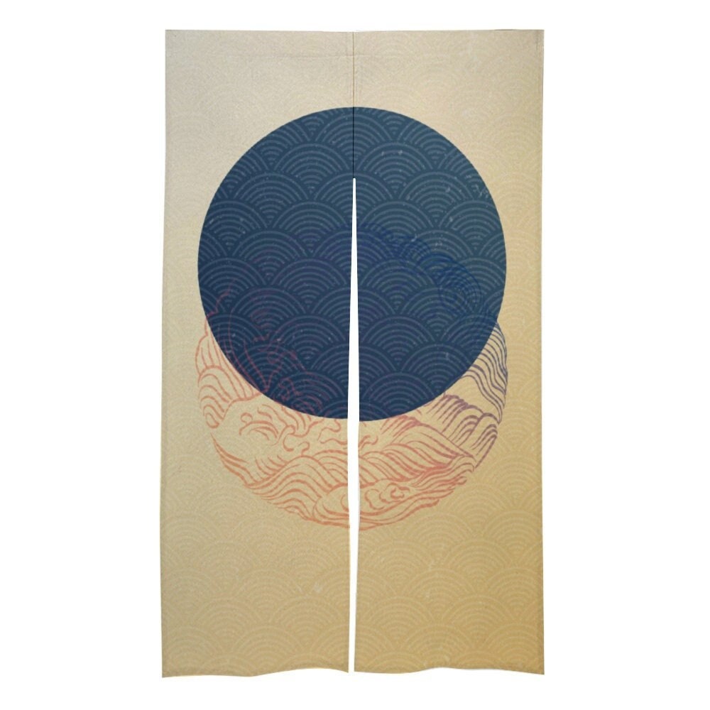 Japanese Noren, Japanese Door Curtain, Japanese Pattern Hemp Curtain, Door Curtain