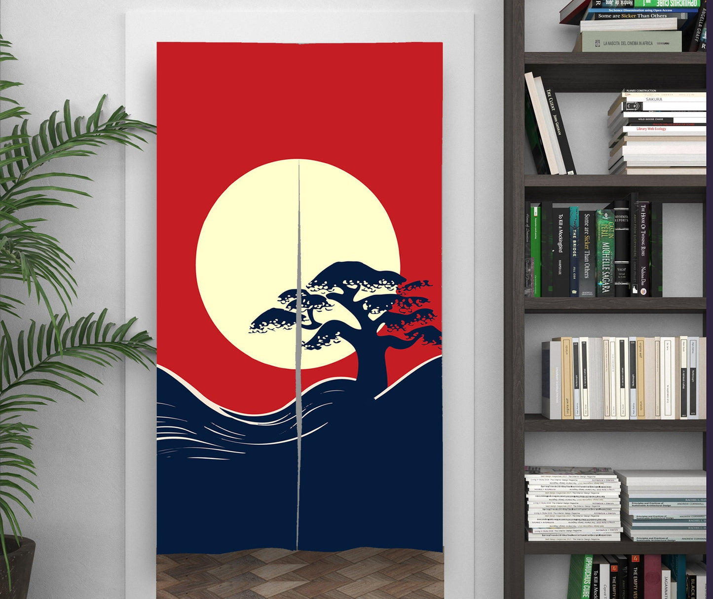 Japanese Noren, Japanese Doorway Curtain, Japanese Traditional Noren Curtain, Japan Landscape curtain, Door Curtain, Door Privacy Decor