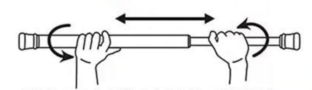 2pc Tension Extendable Curtain Rod, Adjustable Curtain Rod, No Drilling Door curtain Rods, 19~35inch(50-90cm), for Closet Cupboard Noren