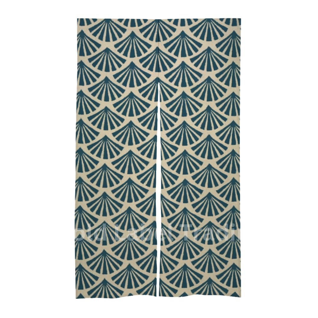 Japanese Noren Curtain, Fan Pattern Doorway Curtain, Perfect for Hallway, Entryway Curtain,  Room Dividers, Closet Cover, Wall Hanging Decor