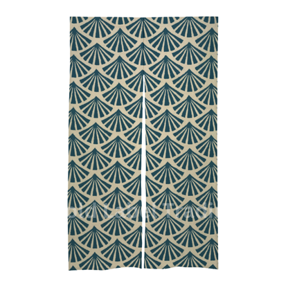 Japanese Noren Curtain, Fan Pattern Doorway Curtain, Perfect for Hallway, Entryway Curtain,  Room Dividers, Closet Cover, Wall Hanging Decor