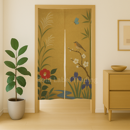 Japanese Noren Curtain, Traditional Art Doorway Curtain, Perfect for Hallway, Entryway Curtain,  Room Dividers, Closet Cover, Wall Hanging Decor