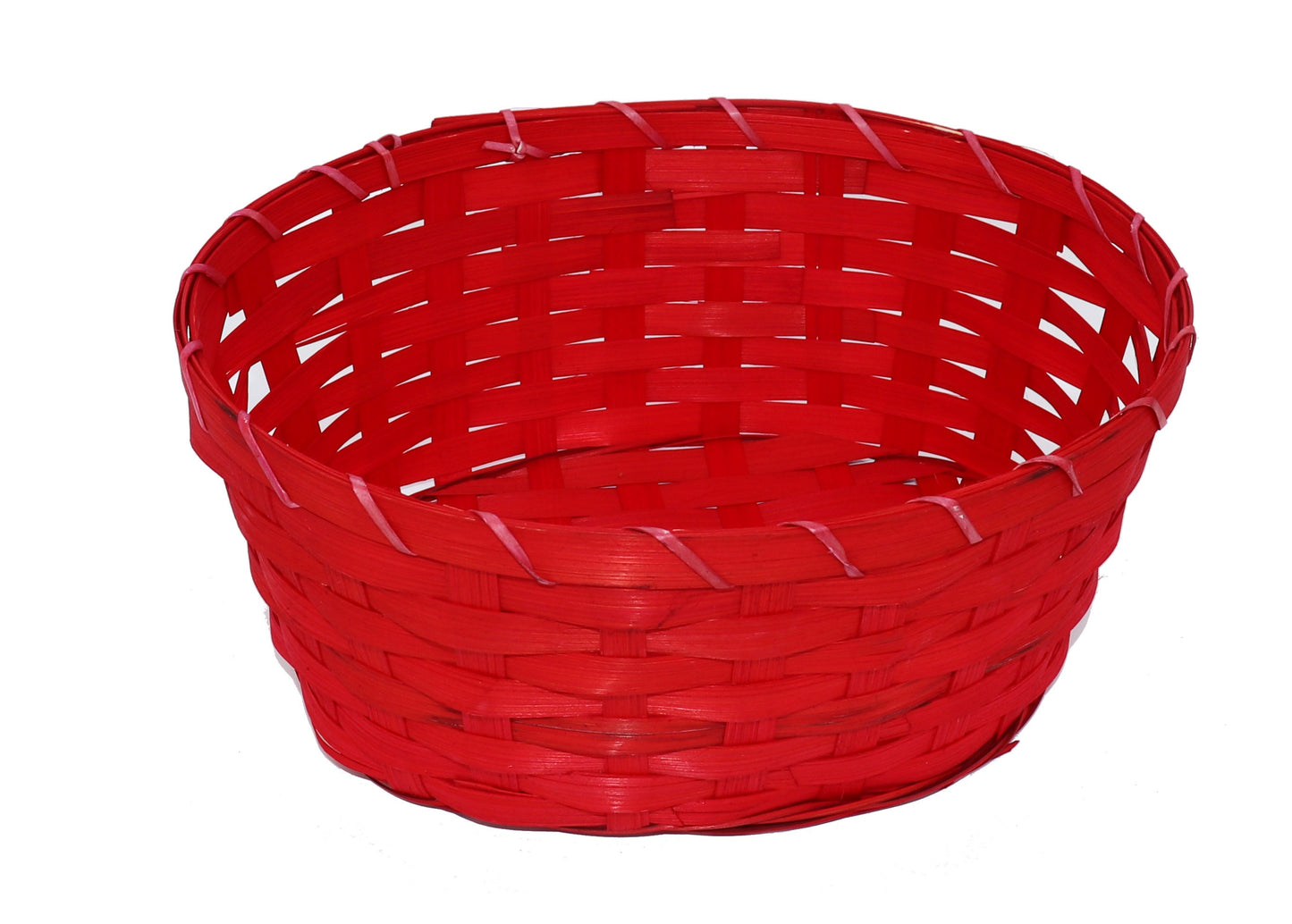 Easter Supplies Bamboo Basket All-Purpose Oval Bamboo Gift Woven Basket, storage basket, 9.75 in x 7.5 in x 4 in