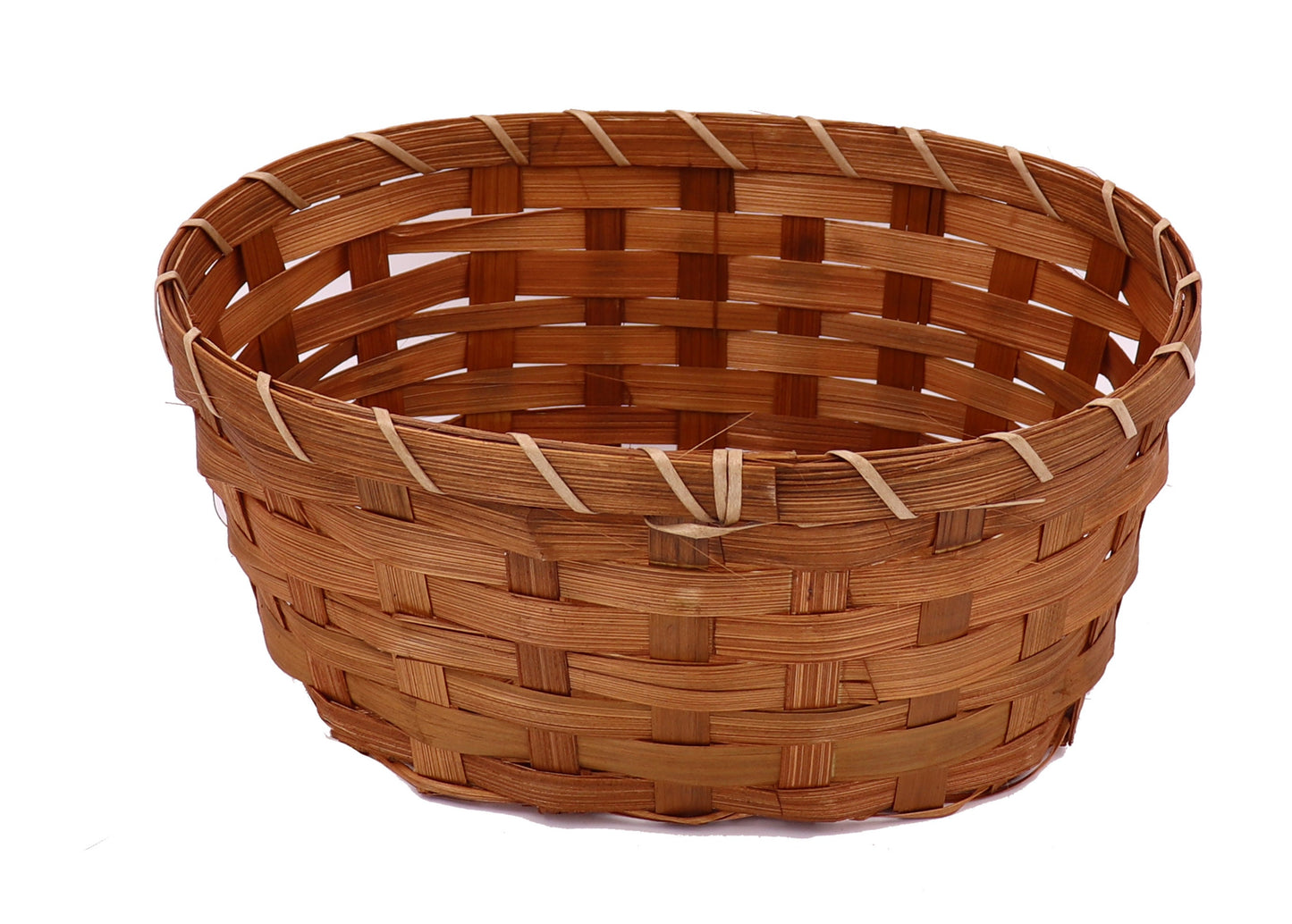 Easter Supplies Bamboo Basket All-Purpose Oval Bamboo Gift Woven Basket, storage basket, 9.75 in x 7.5 in x 4 in