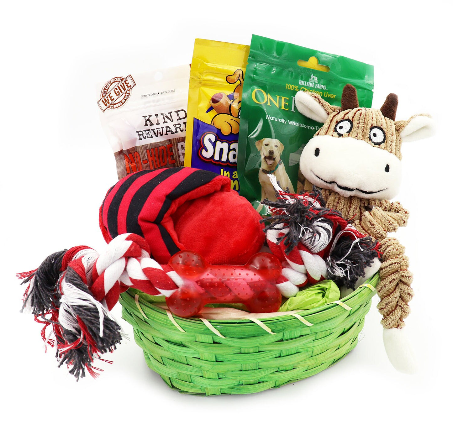 Dog Gift, Dog Gift Basket with Treats Crewing Toy Holiday Set, Dog Gift Set, Dog Toy Gift, DGB02, Gift for Dogs