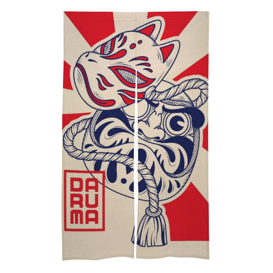 Japanese Noren, Japanese Door Curtain, Daruma Curtain, Japanese Hemp Curtain, Doorway Curtain, Door Curtain