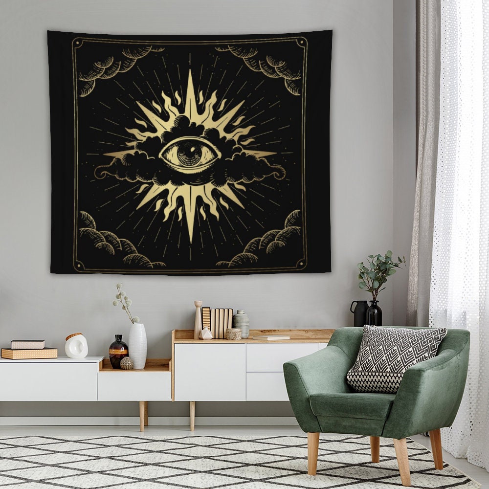 The eye of providence Tapestry, Tarot Wall Hanging Tapestry, Tapestry Backdrop, The eye Tapestry Wall Hanging, Include wall hanging kits