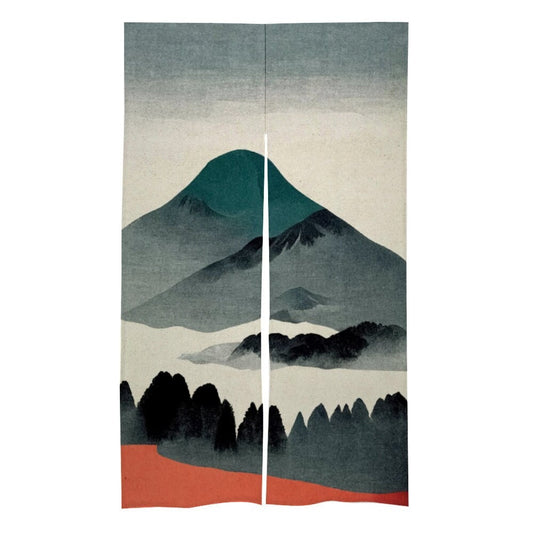 Japanese Noren, Japanese Door Curtain, Japanese Pattern Hemp Curtain, Japanese Mountain curtain, Door Curtain, Room Divider