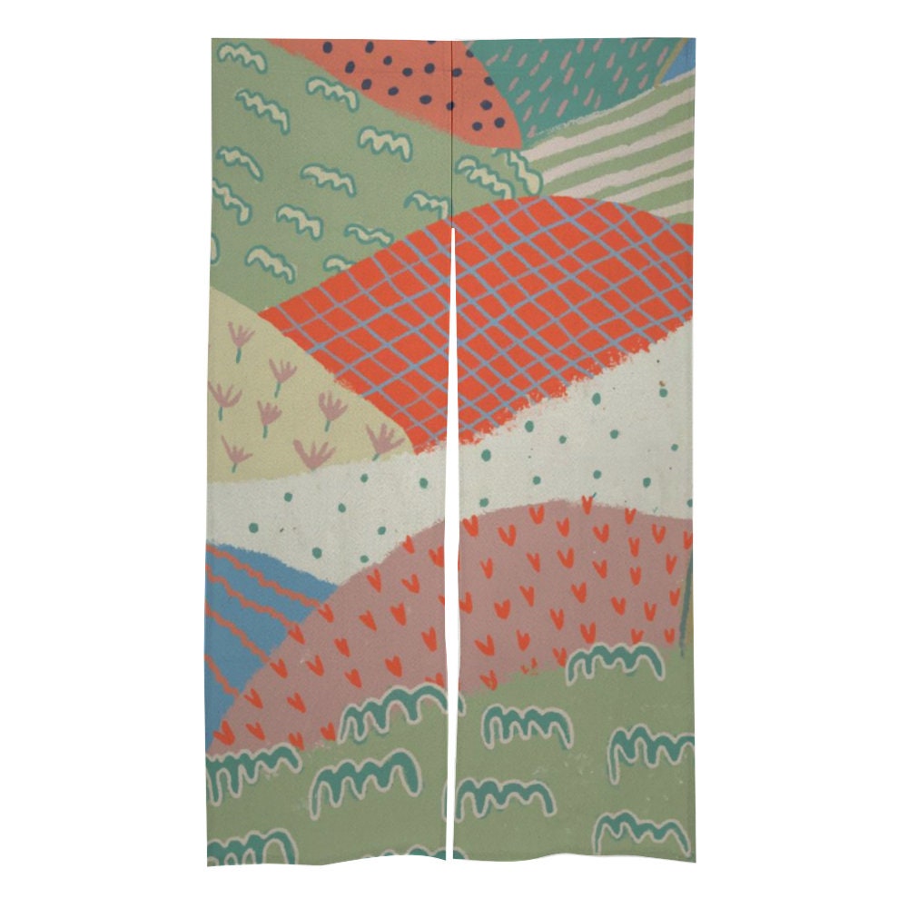 Japanese Noren, Japanese Door Curtain, Japanese Pattern Hemp Curtain, Japanese Landscape curtain, Door Curtain