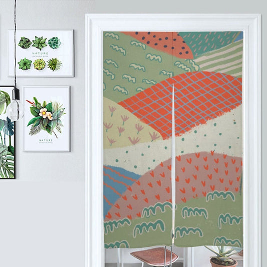 Japanese Noren, Japanese Door Curtain, Japanese Pattern Hemp Curtain, Japanese Landscape curtain, Door Curtain