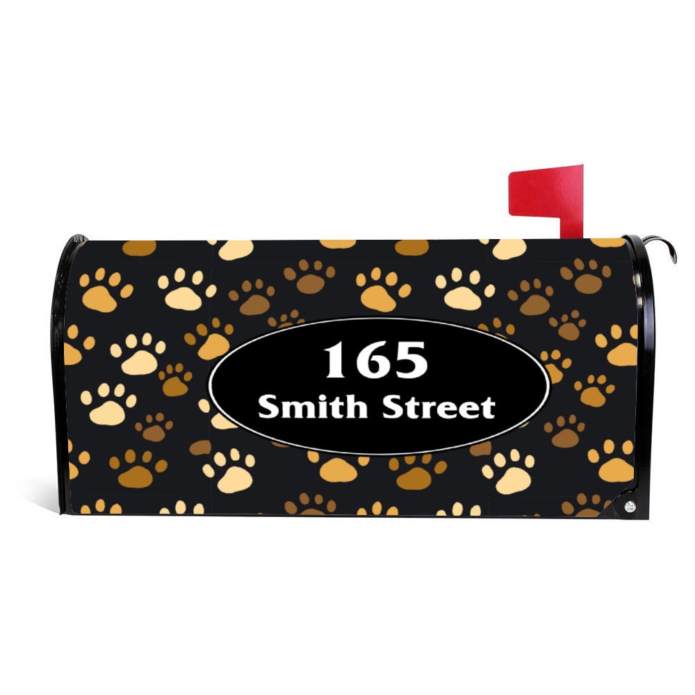 Mailbox Cover, Dog Lover Custom Personalized Magnetic Mailbox Cover, Dog Lover Gift, Waterproof Canvas Mailbox Stickers,