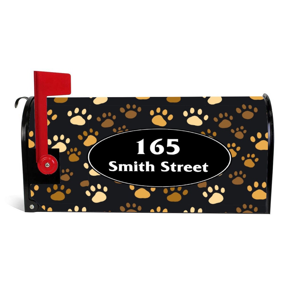 Mailbox Cover, Dog Lover Custom Personalized Magnetic Mailbox Cover, Dog Lover Gift, Waterproof Canvas Mailbox Stickers,