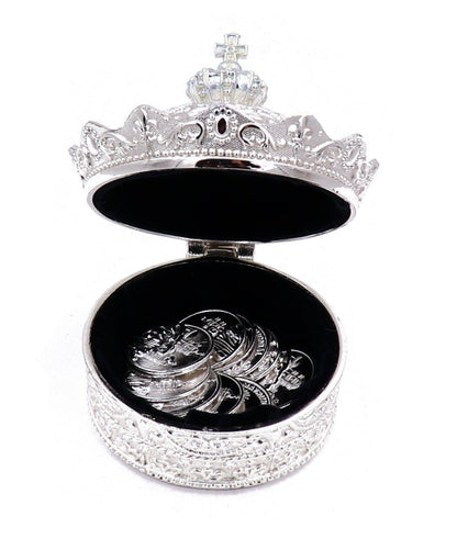 Wedding Arras, Elegant Silver Crown Wedding Arras with 13 coins set, Great Wedding Gift Idea