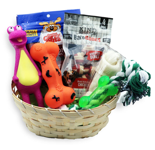 The Ultimate Canine Dog Package for Your Fur Baby with Toys Treats, Dog Gfit Basket, Best Dog Gift Box Basket with Crew Toys Treats Toys