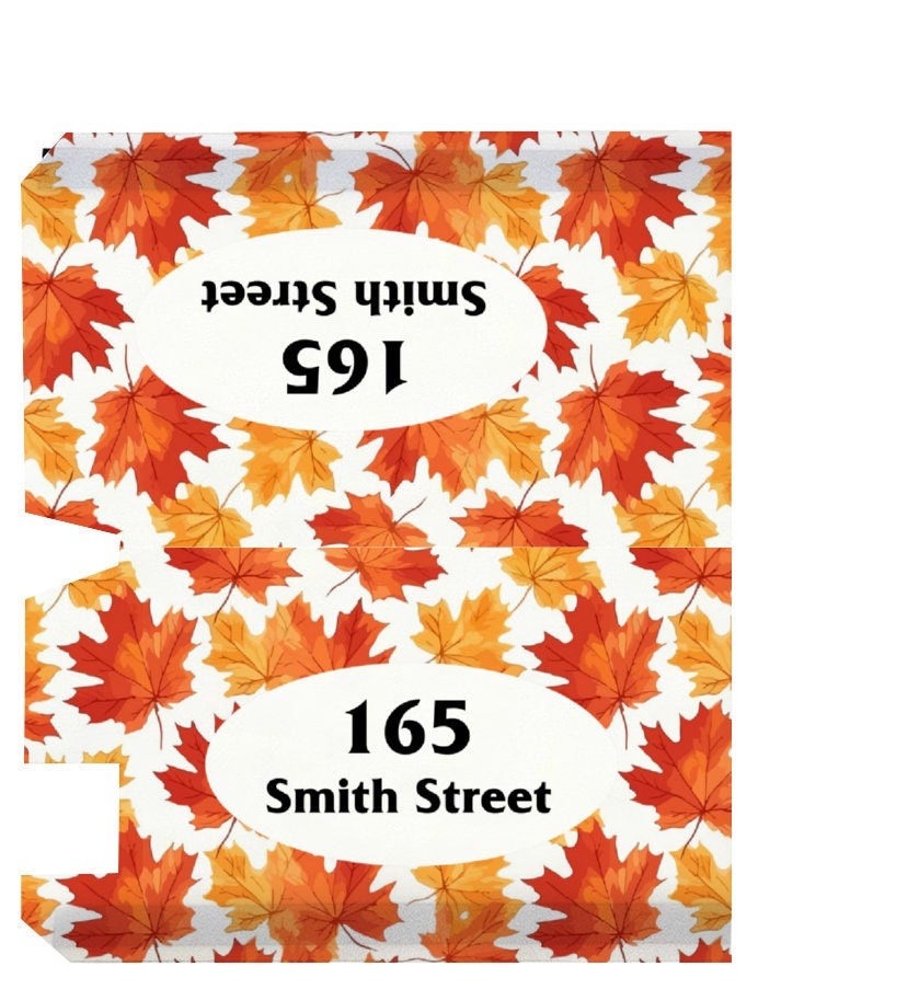 Mailbox Cover, Autumn Fall Leaves Theme Custom Personalized Magnetic Mailbox Cover, Waterproof Canvas Mailbox Stickers,