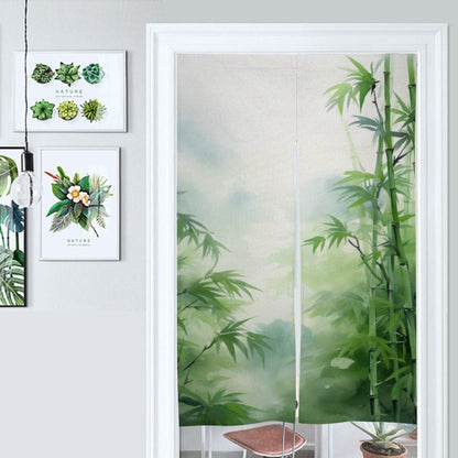 Japanese Bamboo Forest Noren, Home D??cor Curtain, Curtain for Home Decoration, Perfect for Doorway, Wall Hanging Decoration, Room Dividers