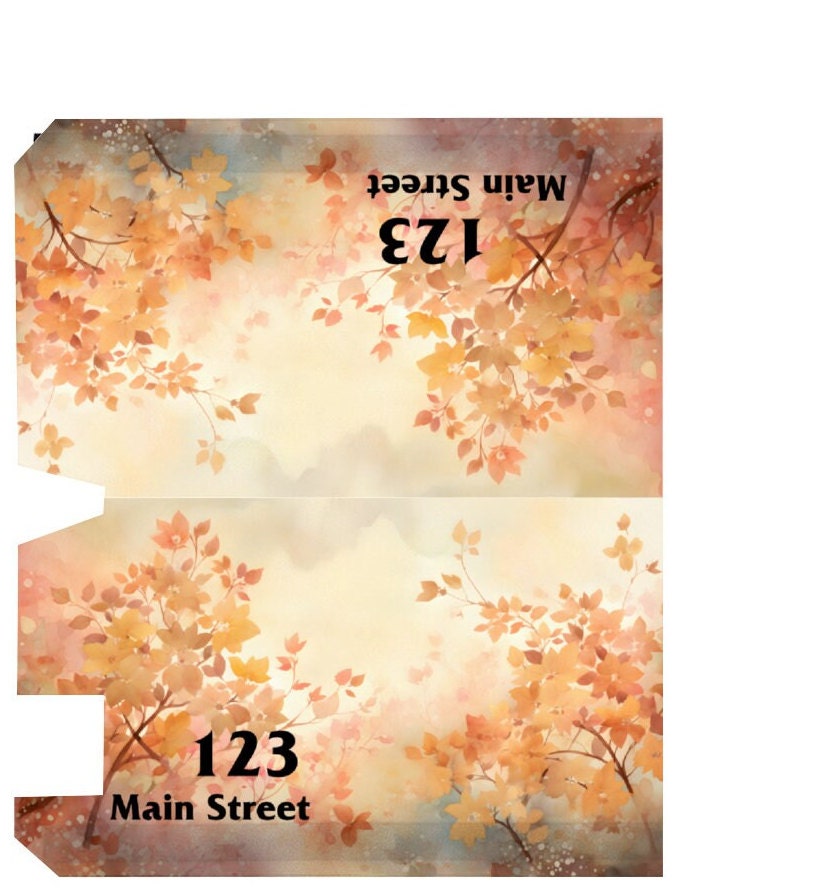 Custom Address Mailbox Covers Magnetic, Autumn Watercolor Mailbox Cover, Personalized Mailbox Cover, Waterproof Canvas Mailbox Sticker