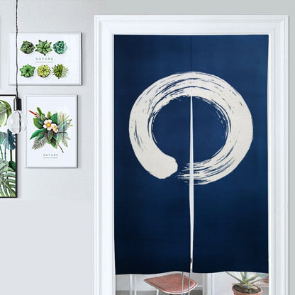 Indigo Japanese Kyoto Enso Noren Door curtain - Room Divider for Home Decor - Japanese Noren - Doorway Curtain - Kyoto Door Curtain