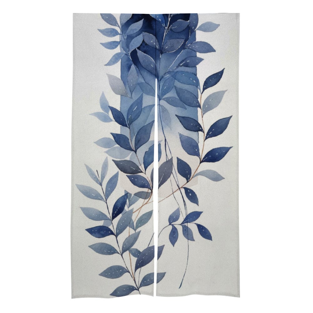 Japanese Abstract Botanical Noren, Japanese Door Curtain, Curtain for Home Decoration, Perfect for Doorway, Wall Hanging, Room Dividers