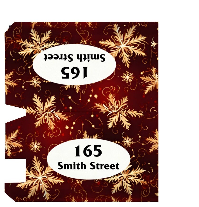 Custom Address Mailbox Covers Magnetic, Christmas Pattern Theme Post Box Cover, Personalized Magnetic, Waterproof Canvas Mailbox Sticker