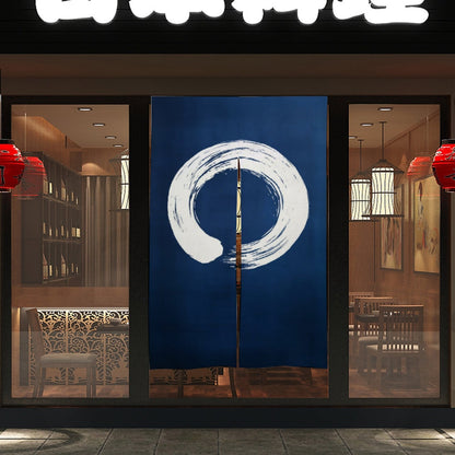 Indigo Japanese Kyoto Enso Noren Door curtain - Room Divider for Home Decor - Japanese Noren - Doorway Curtain - Kyoto Door Curtain