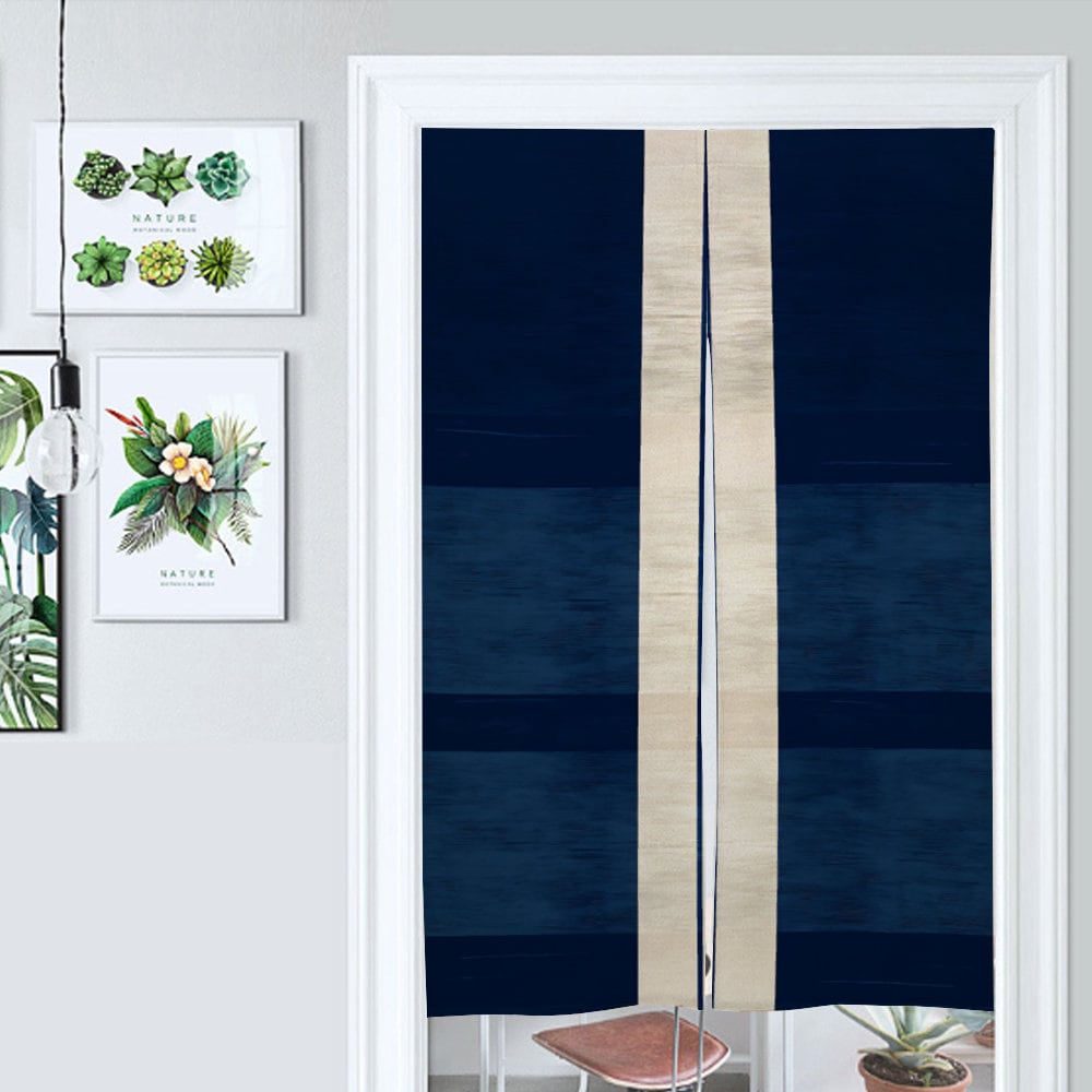 Japanese Traditional Indigo Noren Curtain - Traditional Room Divider for Home Decor - Japanese Noren - Doorway Curtain - Kyoto Door Curtain