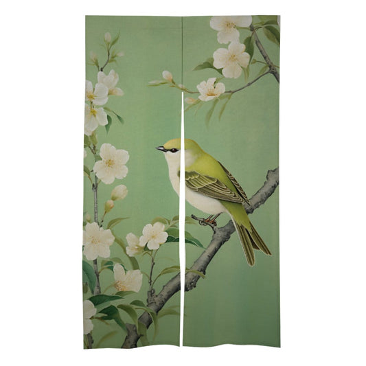 Japanese Bird Noren, Japanese Noren, Japanese Bird Door Curtain - Japanese Traditional Room Divider for Home Decor - Perfect for Doorway