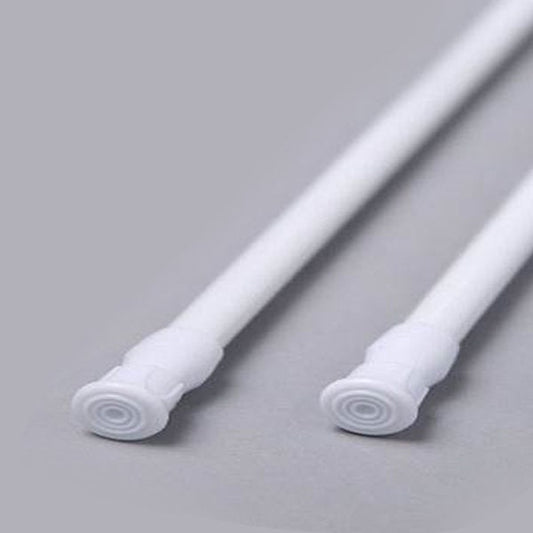 2pc Tension  Extendable Curtain Rod, Adjustable Curtain Rod,  No Drilling Door curtain Rods, 19~35inch(50-90cm), for Closet Cupboard Noren