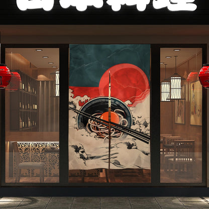 Japanese Noren Door Curtain,  Retro Japanese Ramen Noren, Kitchen Door Decoration, Doorway Curtain, Room Divider, Kitchen doorway Curtain