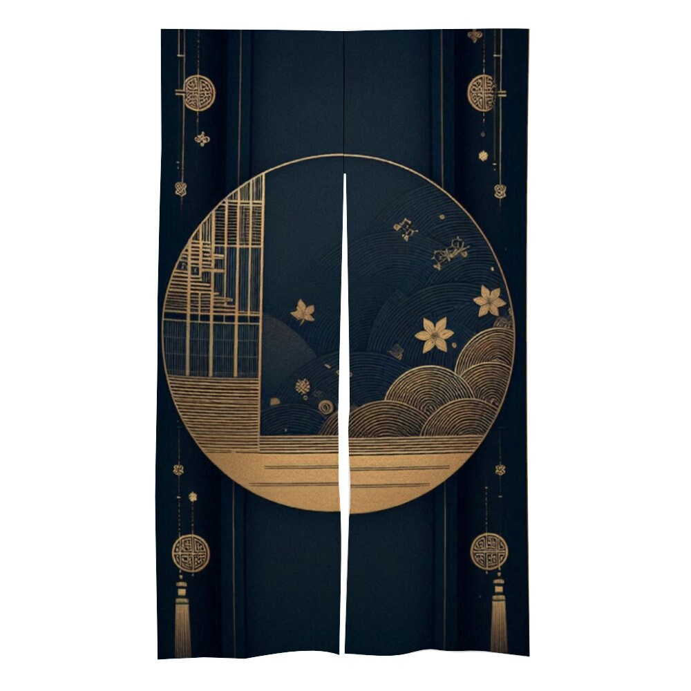 Japanese Noren, Noren with Traditional Japanese Aesthetics Door Curtain - Room Divider Decoration - Entryway Curtain, Japanese Door Curtain